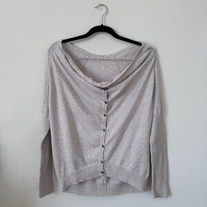 Eileen Fisher Organic Cotton Cowl Neck Cardigan | Button Front
